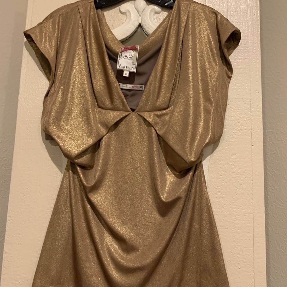 Gorgeous soft gold metallic top